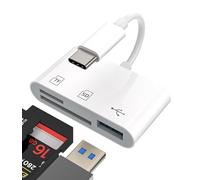 USB C HUB TF Micro SD Card Reader Adapter(3in1)for Apple IPhone15 Pro Max Plus For IPad Type-c 3.0 Port Docking Station Compatible For Samsung Galaxy S21 S22 S23 Ultra Macbook Thunderbolt Dongle Cable
