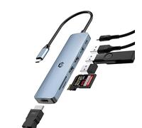 USB C Hub, Tymyp 7 in 1 USB Adapter, a 7 in 1 hub Featuring 4K HDMI, 100W PD, USB 3.0 Ports, 2 x USB 2.0 Ports and an SD/TF Card Reader