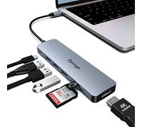 USB C Hub, Tymyp USB C Docking Station Laptop 7 in 1 USB Hub Multiport Adapter HDMI, 100W PD, 3 USB 3.0, SD/TF Dock for Dell/HP/Lenovo/Mac Book Pro