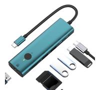 USB C Hub, USB 3.0 Docking Station, 7 Port 4K Splitter, High Speed 5Gbps Transfer, 4.72x1.3x0.59 Inches, Sleep Screen Function for Laptop, Desktop, Computer, Portable Workstation