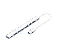 USB C Hub - USB 3.0 Hub, USB Splitter - 15cm high-speed docking station with 7 ports and 5G data rate made of heat-resistant material, ideal for organizing peripherals in the office