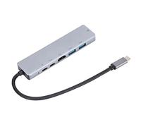 USB C Hub, USB C 6 in 1 with 4K Display Fast Charging Multiports Adapter USB 3.0 Suitable for Laptop, Flash Drive, Keyborad, Mouse