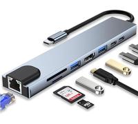 USB C Hub, USB-C Multi-Port Hub with HDMI 4K, Power Delivery 100 W 1 USB 3.0 Ports 1 Type-C 3.0 Port USB Splitter Adapter for Macbook, Mac Mini, Surface Pro, XPS,S Series and Samsung Note
