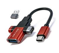 USB C Hub, USB Multiport Data Transmission for Laptop 60W Charging, USB c to USB Adapter, Compatible with Mac Pro,iMac,Chromebook,Surface Pro, XPS, Laptop Network Live Streaming Expansion (Red)