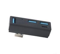 USB C Hub with 3 USB-A Ports 5Gbps Fast Transfer | Compact black design, 9.2x2.4x11.2cm size, fits easily in pockets or travel bags for gaming