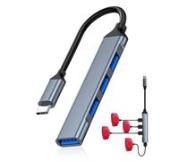 USB C Hub with 4 Port for MagicBand+, 4-in-1 Type C to USB A 3.0 Adapter Plug and Play Compatible with MagicBand Plus Disneyland Magic Band Accessories Disney World Essentials