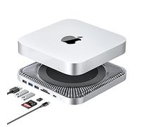 USB-C Hub with Hard Drive Enclosure for Mac Mini M1, Type-C Docking Station with SATA SSD/HDD Slot, Dual USB 3.0/2.0 Port, TF/SD Card Reader, Compatible with Mac Mini 2018/2020