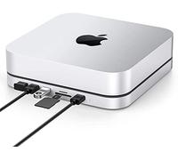 USB-C Hub with Hard Drive Enclosure for Mac Mini M2/M1/Studio Type-C Docking Station Aluminium Stand & Hub New MacMini M2/M1 with SATA SSD/HDD Slot, USB 3.0 & 2.0 Ports, SD/TF Card Readers