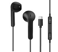 USB C In-Ear Headphones with Cable, MFi Certified Headphones Lightning for Apple iPhone 16/15 Series, Samsung Galaxy S23/S22/S21 Ultra, Hi-Fi Stereo Earphones, Type C Headphones (Black)