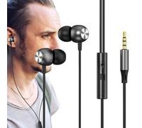 usb c In-Ear Wired Headphones - High Fidelity Metal Earphones, Enhanced Bass Stereo Sound | Type-C Plug Earbuds With Deep Bass And Crisp Treble, Wired Sports Earphones For Computer Tablet Smartphone