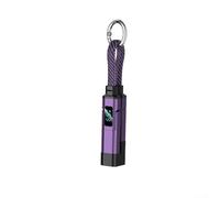 USB C Keychain Charger Cable,65W Multi-Port 4-in-1 for RAPID Charger Screen For Android for IOS Devices,ABS Key Ring(Purple)