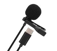USB-C Lavalier Microphone, Omnidirectional Condenser Microphone with Metal Collar Clip for Camera, Mobile Phone, Vlogging, Interview, Video Recording