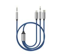 USB C Lightning 3.5mm to AUX Cable 1.2M for iPhone 16 15 14 Headphone Audio Jack Cord Splitter for Apple MFI Certified Connector for iPad Car Earphone Auxiliary Speaker Adapter Compatible for Samsung