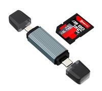 USB C Lightning SD Card Reader Adapter(2 in 1)for iPhone 16 15 Pro Max Digital Camera Micro SD TF Memory Photo Transfer for Apple for iPad Type C MacBook Android Accessories Compatible for Samsung S25