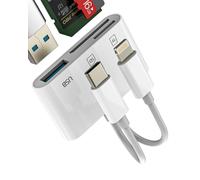 USB C Lightning to OTG SD TF Adapter Micro SD Card Reader Hub Docking Station for Apple for iPhone 15 Pro Dongle Cable Type C Camera Memory Flash Cord Thunderbolt Mouse Keyboard Converter Accessories