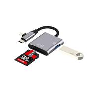 USB C Lightning to SD Card Reader(3in2)for Apple OTG 3.0 Adapter for iPhone 16 15 14 Pro Max for iPad MacBook Digital Camera Micro SD TF Memory Photo Data Transfer Flash Drive Storage Laptop Converter