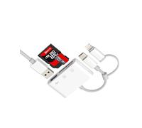 USB C Lightning to SD Card Reader USB Adapter for iPhone 17 16 15 14 13 Pro Max Compatible with Samsung Galaxy S25 S24 Digital Camera Memory Micro SD for iPad for Apple Transfer Multi 3.0 OTG PC Cable