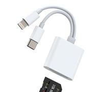 USB C Lightning to SD Micro SD Card Reader for iPhone16 15 14 for iPad Pro Android Camera TF Memory Transfer Type C Adapter for Apple Mac Laptop Digital External Storage Multiport Compact Accessories