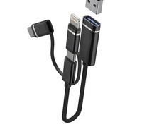 USB C Lightning USB Male to OTG 3.0 Female Adapter(3 in 1)for Apple Cable for iPhone 16 15 14 Pro max Flash Drive Type C Macbook for iPad Connector Laptop Computer Data Transfer Compatible for Samsung