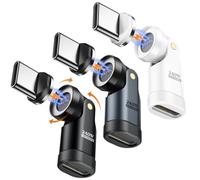 USB C Magnetic Adapter 240W - 9 PIN Magnetic Type-C Adaptor, 180° 360° Rotating, Right Angle USBC to USB C 90 Degree Adapter for iPhone 17 Air 16 15 Pro Max, MacBook Pro/iPad, Galaxy, Black+White+Gray