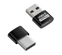 USB-C Male Adapter to USB-A Female(2-Pack) - USB 3.0 OTG Data Adapter Compatible with Samsung Galaxy,Type-C Devices, 5Gbps High-Speed Transfer (Black usb)
