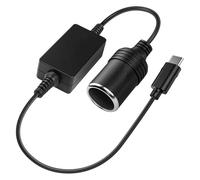 USB C Male to Car Cigarette Lighter Socket Female 60CM 5V USB Type C to 12V Cigarette Lighter Adapter for Charging GPS Dash Cam Radar Detectors LED Light Strips