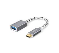 USB C Male to USB A Femle Adapter 0.15m,CableCreation USB3.1 USB A Female to USB C Adapter OTG 5Gbps Data for MacBook Pro Air XPS 13 15 S21 S20 S10 etc