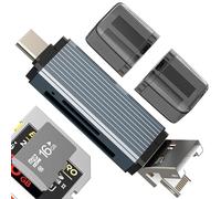 USB C Micro USB A lightning to SD Micro SD Card Reader (3in1)Adapter Camera TF Memory Storage for iPhone 16 15 14 Pro Max for iPad MacBook Flash Drive Android Compatible for Samsung S25 Photo Transfer