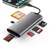 USB-C Multi Card Reader,CF SD TF XD MS M2 Card Adapter for Phone Laptop
