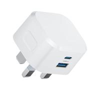 USB C Plug 20W, Apple iPhone Fast Charger Plug UK for iPhone 16/16 Pro/16 Pro Max/15 Plus/14/13/12/11/XR/XS/SE/8/7/6, Type C and USB Plug Fast Charging for i Phone Apple Watch USBC Wall Plug Dual Port