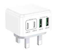 USB C Plug, 40W USB C Charger Fast Charger Plug UK Charging for iPhone 16 15 14 13 12 11 Pro Max Plus XS XR, iPad, Samsung Galaxy, USBC Fast Charge Power Adapter PD 3.0 Quick Wall Plug