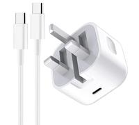 USB C Plug and Cable 20W Fast Charging For iPhone 15,16,16 Plus,16 Pro,16 Pro Max, Macbook Pro, PD Power Adapter and USB C to C Cable, Compatible with iPad Pro/Air/mini, Samsung Galaxy