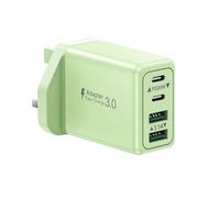 USB C Plug Fast Charge, 40W 4-Port USB Charger Plug UK, Dual USBC Power Adapter+ QC Wall Charger, Mutil Type C Fast Charging Plug for iPhone 17 16 15 14 13 12 11 Pro Max Plus, Samsung Galaxy, iPad