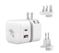 USB C Plug Fast Charge, (GaN) Wall Charger Adapter 45W 2-Port Fast Charging USBC PD Plug Compatible with Doro 8100 8200 8035 E10 A10 A30 Leva X10 L10 5860 1370 1360