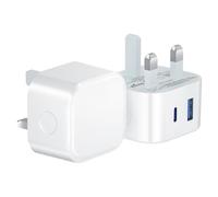 USB C Plug Fast Charge UK,USB and C Fast Charger Plug USBC for iPhone 17 Pro Max Air 16 16e 16 Plus Pro Max 15 14 13 12 11 SE Watch iPad Pro A16 10th 11th,Type-C & A Dual Port Wall Charging Plugs