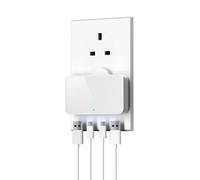 USB C Plug Flat 65W PD&15W,4-Port USB Charger Multi-Port Wall Charging Slim | Travel Fast USB-C Charger for Laptops, MacBooks, iPhones, Samsung(White, 65W)