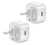 USB C Plug for Apple iPhone 16 15 14 13 12 11 Pro Max Plus X XS XR 8, SE 2020, Pad Pro Air Mini, 2 Pack USBC Fast Charger Type C Power Charging Head Adapter Charge Wall PD UK