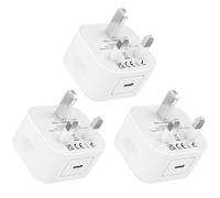 USB C Plug, iPhone 17 16 15 USB C Charger [MFi Certified] 3 Pack 20W PD 3.0 Delivery Fast Charger USB Type C Wall Plug Power Adapter UK Compatible iPhone 17/Air/16/15/14/13/12/11/Pro Max/Mini/XS/iPad