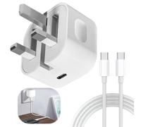 USB C Plug PD 20W for iPhone 17 16 15 Plus Pro Max Type C Fast Charger Power Adapter with 1M USB-C to C Cable for iPad Pro Air Mini 7 6 Samsung Galaxy S23/S22/S21 Foldable Wall Charge Type C to C Cord