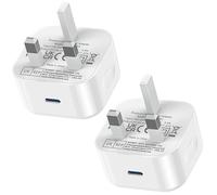 USB C Plug UK for iPhone 17 16 Charger,2 Pack New i 15 Fast Charging Plug Type C Ports 25W USBC Port Head Quick Charge Compatible with i Phone 17 Pro Max Air 16e 16 Plus 16 Pro Max 15 14 13 12 11