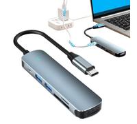 USB C Port Hub, USB C Splitter for Laptop, 6-in-1 Data Transfer Solution for Students Employees Presenters Tech Enthusiasts Learning Business Meetings Entertainment