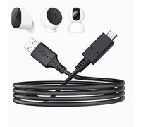 USB C Power Cable 3M, Power Extension Cable USB C Charging Cord for Mi Wireless Outdoor Security Camera 1080p, Mi Camera 2K Magnetic Mount, USB A to USB C Charging Cord for Security Camera, Black