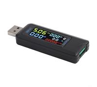 USB C Power Meter with Battery Capacity Calculation Digital Tester for Monitoring Voltage, Current, and Energy Usage (A)