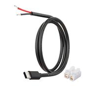 USB-C Power Pigtail Cable to Bare Wire, 20AWG 1M/3.3FT DIY Low Voltage Power Wire with Copper Quick Wire Connectors, Type-C Male Plug 5V 5A for LED Strip, Arduino, Electronics Projects,1-Pack