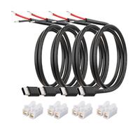 USB-C Power Pigtail Cable to Bare Wire, 20AWG 1M/3.3FT DIY Low Voltage Power Wire with Copper Quick Wire Connectors, Type-C Male Plug 5V 5A for LED Strip, Arduino, Electronics Projects,4-Pack
