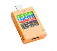 USB-C Power Tester, with PD/QC Fast Charging Protocol Support 0-6A 0-600W Voltage Current Power Capacity Meter Chargers Cables Power(orange)