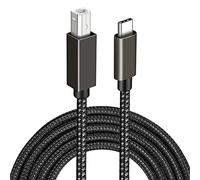 USB C Printer Cable, 3 Meters USB C to USB Type B 2.0 for MacBook Pro, DELL, ASUS, HP, Acer, iPad Pro 2020, Compatible with HP, Epson, Brother, Lexmark, Canon Printers - Grey