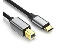 USB C Printer Cable 6 feet, USB C 3.0 to B Cable, USBC to USB B Square Scanner Cord for HP, Canon, Epson, Brother, LEX, Dell, Piano, Midi Keyboard, DJ Controller Computer/PC/Laptop- 6 FT
