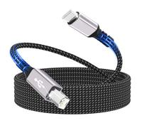 USB C Printer Cable,USB B To USB C Printer Cable,2m USB C To USB B Printer Cable,Nylon Braided USB C Midi Cable,Compatible With Macbook Pro/Air,imac,Matebook,Dell XPS,HP,Epson,Canon,Brother,Lexmark