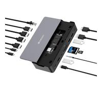 USB-C Pro Docking Station 15 Port with SSD Slot CDS-15S | 15-in-1 USB-C docking station with SSD slot, HDMI 8K, PD 80W, LAN, card reader and USB ports for maximum connectivity